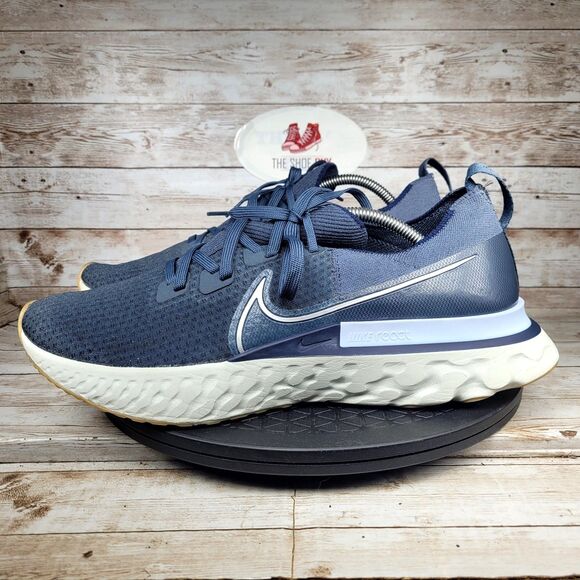 Nike React Men Size 13 Infinity Run Flyknit Blue Fox Athletic Shoes - Picture 9 of 14